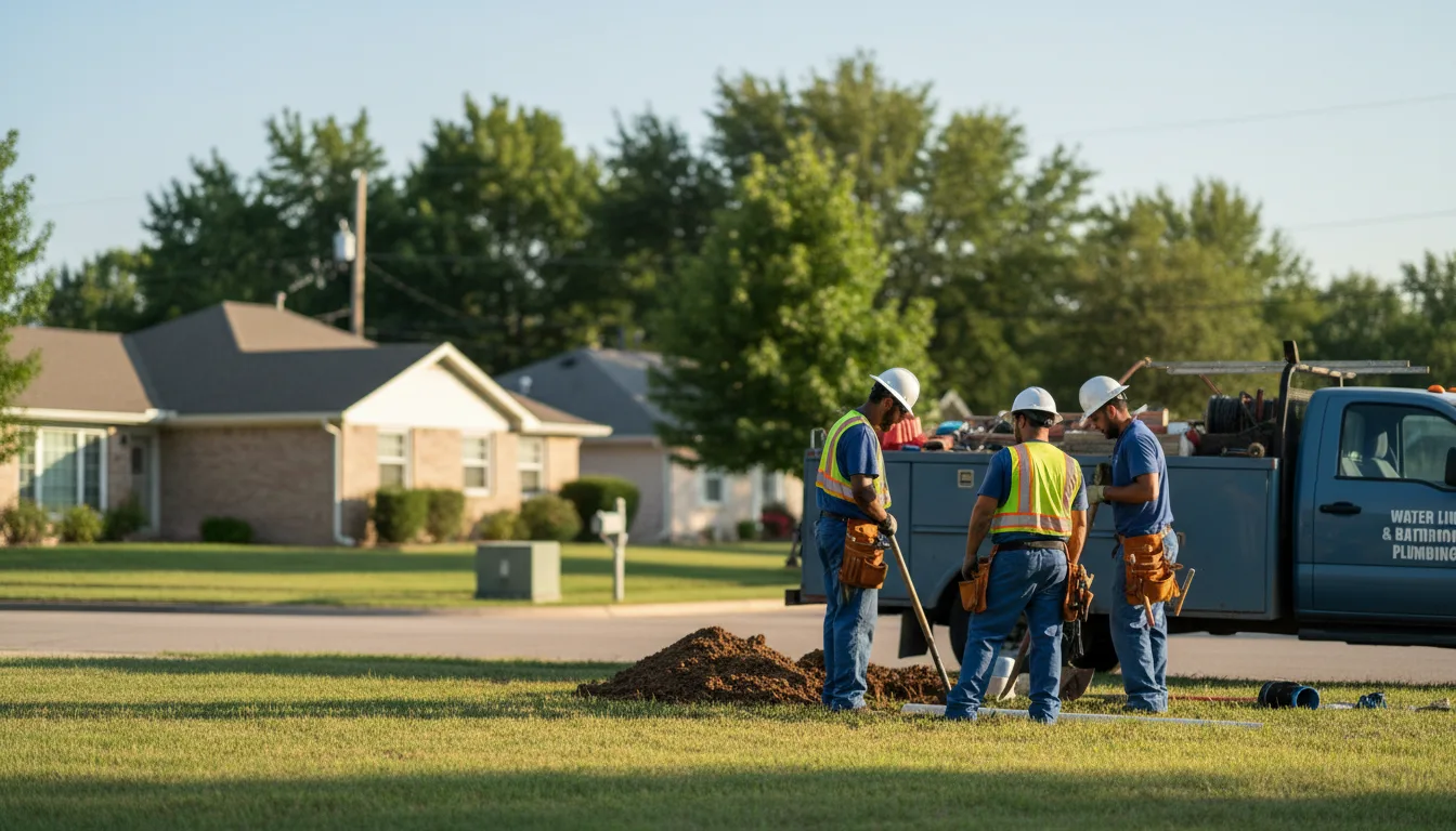 Residential water line and bathroom plumbing service in Sibley, LA